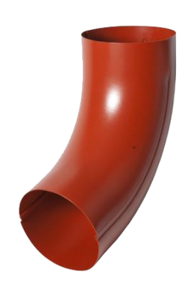 Детальное фото колено трубы универсальное 72 гр., сталь, d-90 мм, красный, aquasystem
